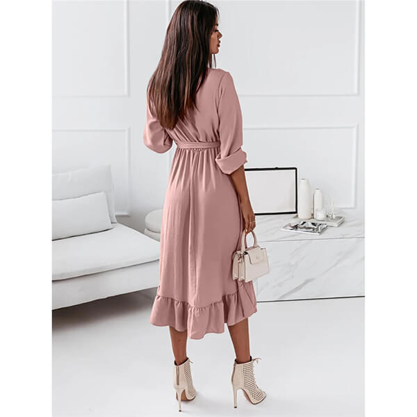robe portefeuille courte devant longue derrière