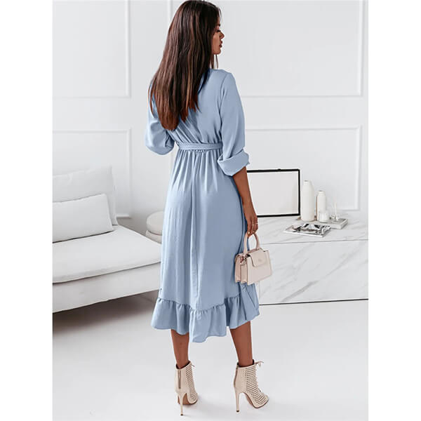 robe portefeuille courte devant longue derrière