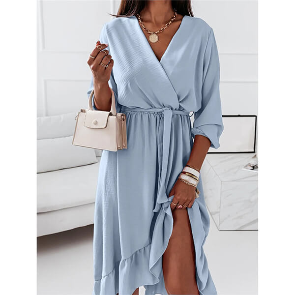 robe portefeuille courte devant longue derrière