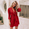robe courte rouge femme