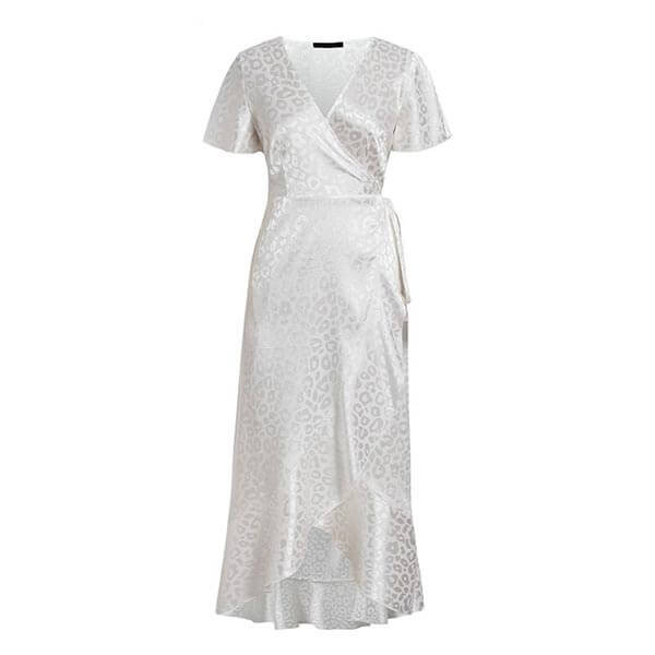 robe longue blanche brillante