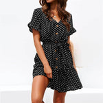 robe portefeuille noire courte