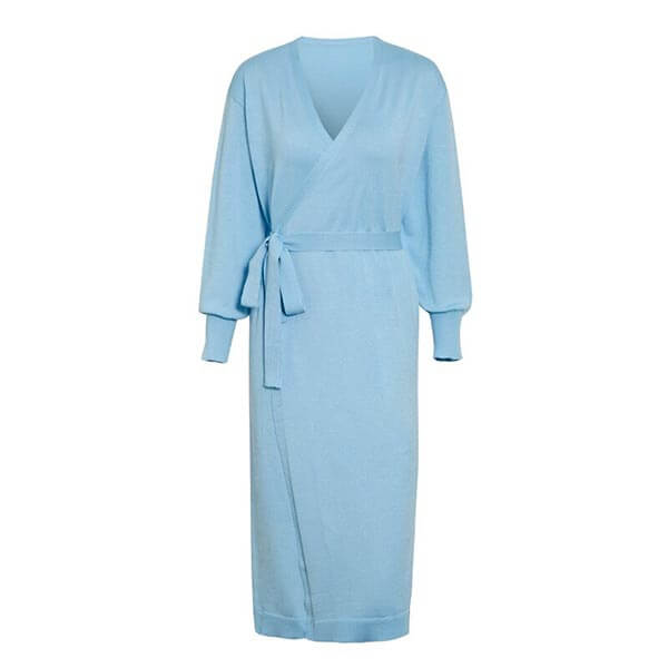 robe pull longue bleu